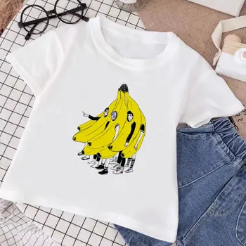 Nova Novost T-shirt Fantje 2020 Gorilla Ljubezen Banana Cvet, Fant, Otroci Tshirts Harajuku Smešno Dekle Otroci Tshirt Kratek Rokav Srčkan