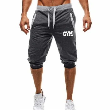 Nove blagovne znamke Mens telovadnice hlače za Tek, tek šport, Fitnes, bodybuilding Sweatpants moški vaja usposabljanje blagovne Znamke Koleno Dolžina kratke hlače