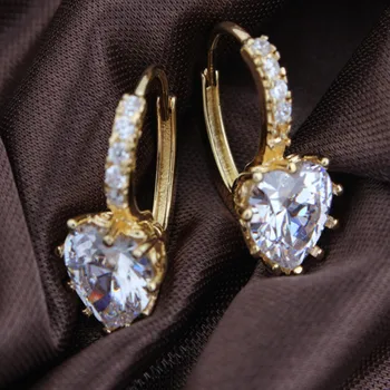 Nove kreativne nakit visoko-kakovostni razred elegantno kristali, uhani, okrogle Zlati in srebrni uhani svate uhani za ženske