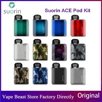 Novi Originalni Suorin ACE Pod Kit W/ 1000mAh Vgrajen Akumulator & 2ml Zmogljivosti Posodobljene Suorin ACE Pod W/ 1.0 ohm Tuljavo E-Cigareta Kit