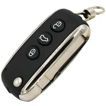 NOVO 3 Gumb Zamenjava Nerezane Zložljiva Daljinski Ključ Lupini Primeru Fob za Bentley