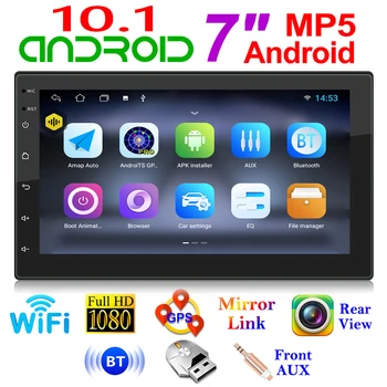 Novo 7784AD Double DIN avtoradia Android 10.1 Quad Core 1GB+16GB Multimedijski Predvajalnik Videa, 2 DIN GPS, WiFi, Bluetooth, AUX Auto Stereo