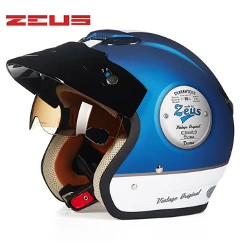 NOVO motorno kolo JET letnik 3/4 Čelada Retro Moto Casco skuter capacete open face čelado PIKA ZEUS 381C