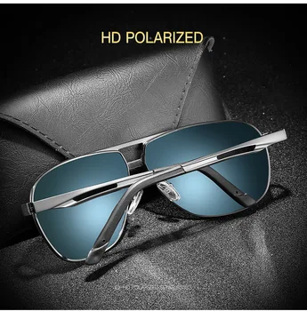 Novo Polarizirana sončna Očala za Moške Vintage sončna Očala Anti-Odsevni aluminijast Okvir Moški Vožnje Očala UV400 BOOROOT