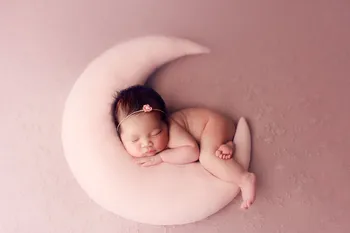 Novorojenček Fotografija Rekviziti Luna-obliko Blazine Z Zvezdami Polno luno Baby Fotografijo Ustrelil Dodatki, ki Predstavljajo Rešitve Kreativne Rešitve