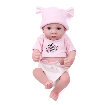 NPKDOLL Prerojeni baby Doll Obleko 10 inch lutka pribor Lep Čebel Moda Obleke, Roza, Bela Otroci Darilo za Rojstni dan Ročno Unisex