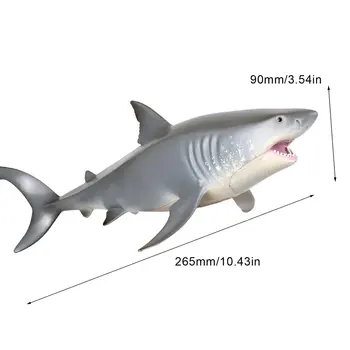 Ocean Simulacije Igrača Ornament Morskih Živali Veliki Beli Morski Pes Podvodni Svet Realističen Slog Plastična Igrača Za Otroke