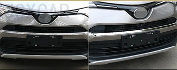 Odbijača Zrak-dovodna Rešetka Okraskov Sprednja Maska Trak Center Dirke Kritje ABS Chrome 1pcs Za Toyota RAV4 RAV 4 2016 2017
