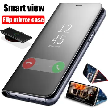 Ogledalo Flip Primeru Za Samsung Galaxy Note 10 9 8 S10 S8 S9 Plus S7 A9 A7 A8 2018 A10 A20 A30 A50 A60 A80 A70 M10 A20E Pokrov 3073