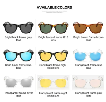 Ogledalo Polarizirana sončna Očala Ženske Moški UV400 Nočno Vizijo Očala blagovne Znamke, Oblikovanje Preglednih sončna Očala z LOGOTIPOM LongKeeper