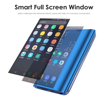 Ogledalo Primeru Smart View Window Flip Primeru Za Huawei Honor 8 X Max SO-AL00 Usnja Kritje Čast 8X JSN LX3 L23 LX2 L22 Telefon Primerih