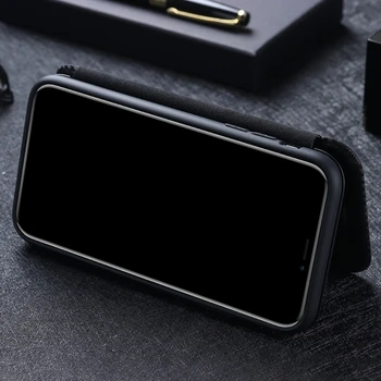 Ogljikovih Vlaken Flip Magnetni Usnjena torbica Za HTC Desire 20 pro Kartico sim Walle Primeru Telefon Za Htc Desire 20 Plus Kritje Funda