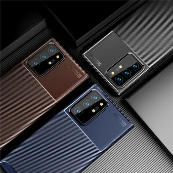 Ogljikovih Vlaken Ohišje Za Samsung Galaxy Note 20 Ultra Primeru S20 S21 FE S20 Plus Kritje Mehko Telefon Odbijača Za Samsung Galaxy S21 Ultra