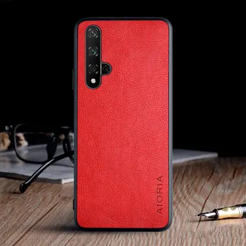 Ohišje za Huawei Nova 5T funda luxury Letnik Usnja, kože capa Režo telefon kritje za huawei nova 5t primeru coque