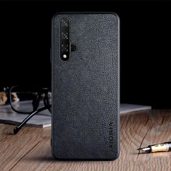 Ohišje za Huawei Nova 5T funda luxury Letnik Usnja, kože capa Režo telefon kritje za huawei nova 5t primeru coque