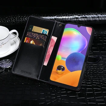 Ohišje Za Samsung Galaxy A31 Kritje Luksuznega Usnja Flip Case Za SM-A315F A315N A315G Zaščitna Telefon Primeru Krokodil Zrn