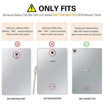 Ohišje za Samsung Galaxy Tab S5e SM-T720/SM-T725 2019 Sprostitev,Lahek Tanek Skorja 360-Stopinjski Vrtečih Smart Vrtljivo Ohišje