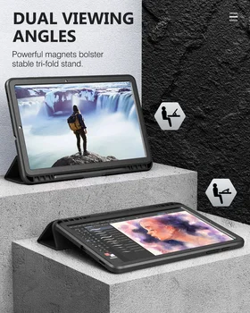 Ohišje Za Samsung Galaxy Tab S6 Lite 10.4 2020 SM-P610/P615, [Built-in Zaščitnik Zaslon] Celotno Telo Shockproof Primeru Smart Lupini