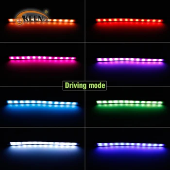OKEEN 1pcs Univerzalno Moto Odmor Svetlobe RGB motorno kolo Nazaj Lučka Sveti Kit Opozorilo Vključite Opozorilne LED Auto Luč Lomljenje Svetlobe