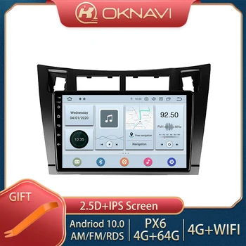 OKNAVI za Toyota Yaris 2005-2012 Android 9.0 9 Inch Avto Večpredstavnostna DVD Predvajalnik, GPS Navigacija Bluetooth 2din Autoradio Antena