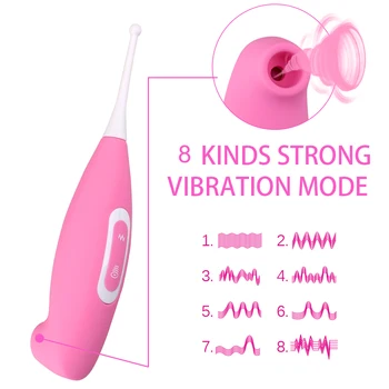 OLO Klitoris Stimulator Nastavek Sesanju Klitoris Bedak Vibrator Sex Igrače za Ženske Jezika z vibriranjem 8 Hitrosti Ženska Masturbacija