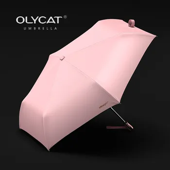 OLYCAT 3 Krat Samodejno Majhne Ženske Prenosni Roza UV Dokaz Ravno Ročaj Sončno in Deževno Barva na Prostem