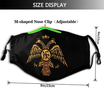 Orel Usta Masko Bizantinski Orel, Simbol Zastave Obrazno Masko Moda Kul z 2 Filtri za Odrasle