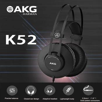 Original AKG/akg K52 Strokovno Zaslon Head-mounted Slušalke Zvok Inženir HI-fi slušalke Podporo Android, IOS, Windows in MAC