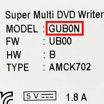 Original DVDRW Ultra Slim 8X SATA Super Multi DVD Writer 9.5 mm Pogon MODEL: GUB0N GUD0N GUD1N DU-8A5LH