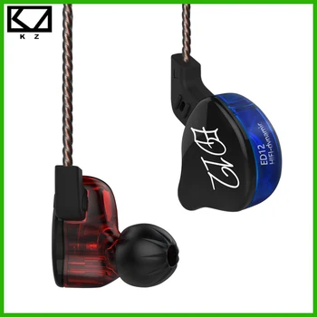 Original KZ ED12 po Meri Style Slušalke Snemljiv Kabel za V Uho Avdio Spremlja Hrupa Izolacijo Hi-fi Glasbo, Šport Čepkov Z Mic