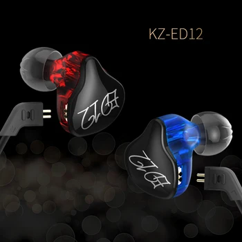 Original KZ ED12 po Meri Style Slušalke Snemljiv Kabel za V Uho Avdio Spremlja Hrupa Izolacijo Hi-fi Glasbo, Šport Čepkov Z Mic