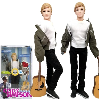 Original lutka + Obleke komplet + Kitara / Cody Simpson Model 11 skupno premično lutka Ken / fant lutka igrače
