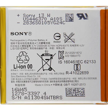 Originalni Nadomestni SONY Baterije LIS1502ERPC Za Sony Xperia Z L36h L36i c6602 C6603 S39H TAKO-02E LIS1551ERPC Resnično 2330mAh