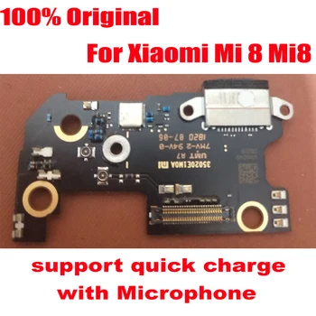 Originalno Celotno IC Mi 8 MI8 USB Hitro Polnjenje Vrata Odbor Flex Kabel Priključek Za Xiaomi MI8 SE Polnilnik odbor s Mikrofon Mic