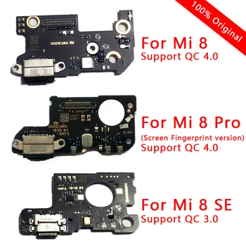 Originalno Polnjenje Vrata Za Xiaomi Mi 8 Pro USB Charge Odbor Za Mi8 SE PCB Dock Priključek Flex Kabel Nadomestni Rezervni Deli