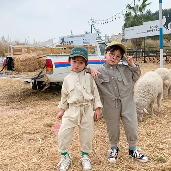 Otroci' Enega Kosa Obleko 2020 Pomlad Nov Model Otroke Jumpsuit za Fante in Dekleta korejski izgubi En Kos Oblačila