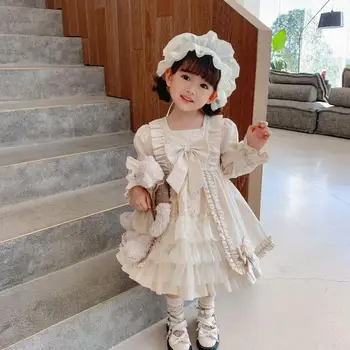 Otroci španske Kraljeve Obleke za Baby Dekleta Španija Lolita Žogo Obleke Otrok Boutique Oblačila za malčke Rojstni dan, Krst Vestidos 5272