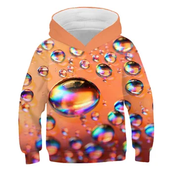 Otrok, ki je jeseni in pozimi Hoodies 3d fashion vodne kapljice Majica Fantje Dekleta Vrhovi Hoodies Teen moda vroče prodajo Oblačil