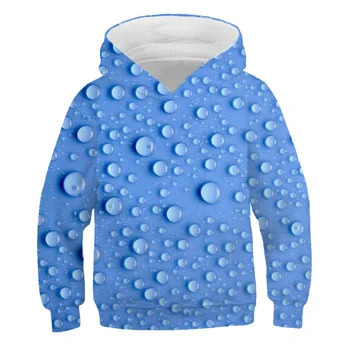 Otrok, ki je jeseni in pozimi Hoodies 3d fashion vodne kapljice Majica Fantje Dekleta Vrhovi Hoodies Teen moda vroče prodajo Oblačil
