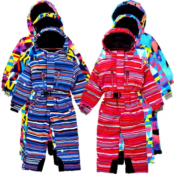 Otroške zimske prostem jumpsuit smučarsko obleko veter sneg-dokazilo, voda plus žamet zadebelitev 11148