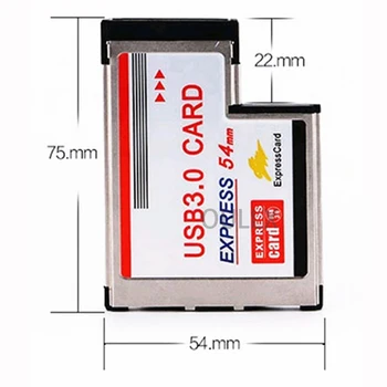 OULLX 54 mm Express Card za USB3.0 Skrit v Notranjosti USB 3.0, da Expresscard Adapter Pretvornik Zvezek Širitev kartico