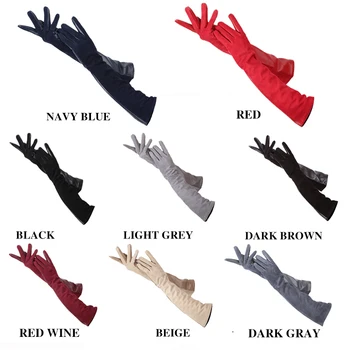 Ovčje kože barva ženske rokavice,pristen antilop 50% ženske usnjene rokavice,toplo pozimi ženske dolge rokavice -