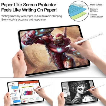 Papir Kot Zaščitnik Zaslon Za leto 2020 iPad Pro Za 12,9 Palčni Mat PET Anti-Glare Slikarstvo Film Za Apple A2229 A2069 A2232 A2233