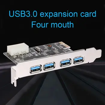 PCI-E, da USB3.0 Razširitveno Kartico, 4 port Računalnika USB3.0 Širitev Kartico Gospodinjstvo Računalniški Deli za Bitcoin Rudar Rudarstvo