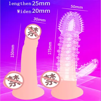Penis Širitve Vibrator Črpalko Penis, Vibrator Sex Igrače Moških Kondomov Penis Extender Nosila Petelin Širitve Silikonski Rokav