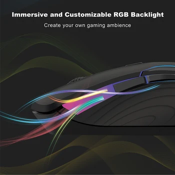 PICTEK PC280 Gaming Miška Prilagodljiv RGB Osvetlitev Brezžični Miši s 6 Programirljivo Tipko Gor za 10000DPI za PC Gamer Prenosnik 21873