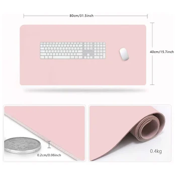 Pisarne Pad, Proti-Zdrsne PU Usnje Mouse Pad za Računalnike z Dvojno Rabo Desk Pisanje Mat Za Office Home Mousepad Gaming Mat