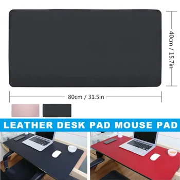 Pisarne Pad, Proti-Zdrsne PU Usnje Mouse Pad za Računalnike z Dvojno Rabo Desk Pisanje Mat Za Office Home Mousepad Gaming Mat