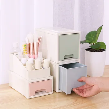Plastični Vrzel Desk Škatle Za Shranjevanje Manjše Izdelke Primeru Majhnih Predmetov Ličila Polje Home Dekoracijo Pribor Za Nordijsko Barve Veter