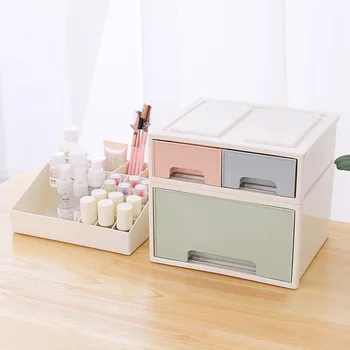 Plastični Vrzel Desk Škatle Za Shranjevanje Manjše Izdelke Primeru Majhnih Predmetov Ličila Polje Home Dekoracijo Pribor Za Nordijsko Barve Veter